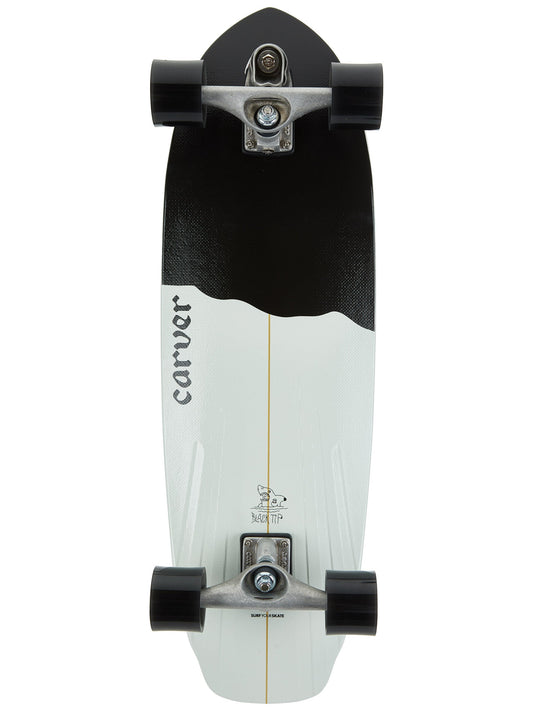 Carver Black Tip 32.5" C7 Raw Complete Surfskate Skateboard Complete Skateboards