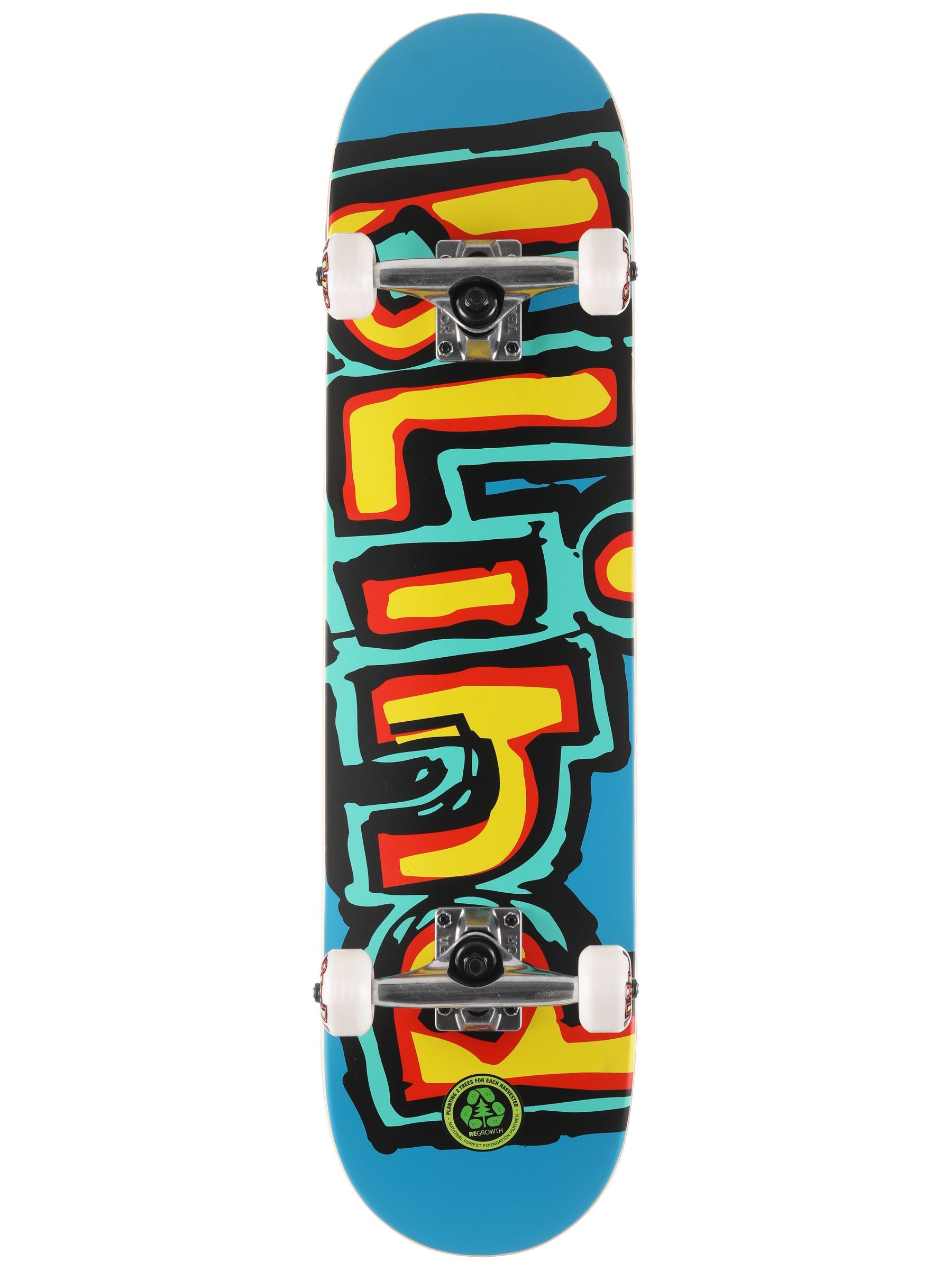 Blind Matte OG Logo Complete - Bright Red/Teal Complete Skateboard