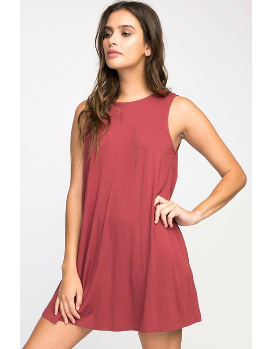 RVCA Tempted Dress Mauve Dress