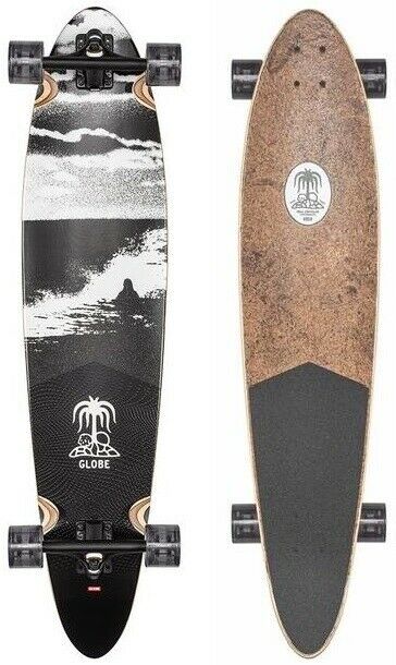 Globe Pinner Classic Skateboard 40" Pin Tail with tail kick - Coconut Black Tide Longboard Skateboard