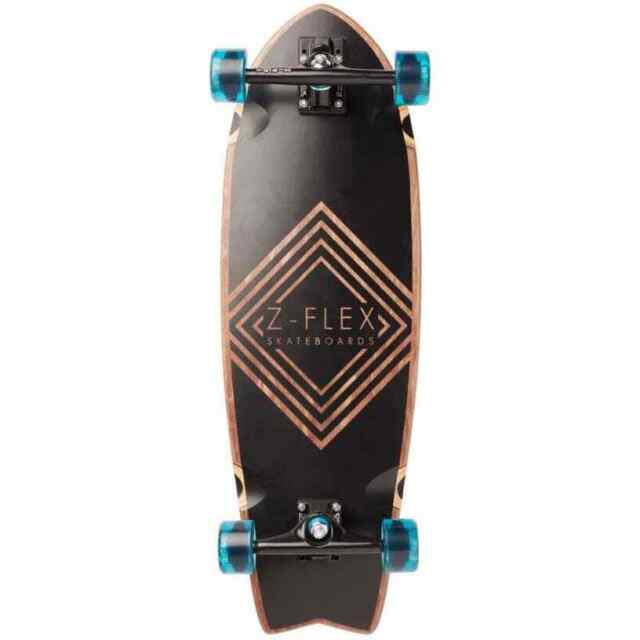 Z flex Black Diamond Fish Cruiser Complete Skateboard 9.8" x 31" Complete Skateboard