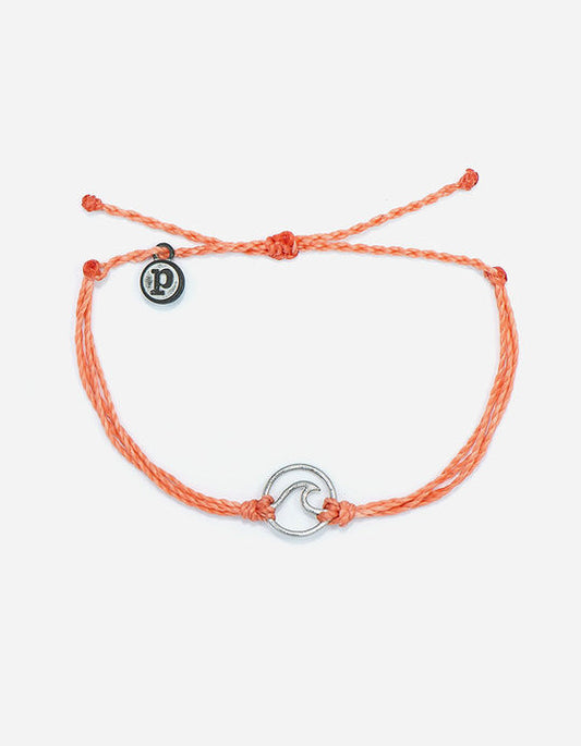 Pura Vida Wave Charm Bracelet - Salmon Jewelry