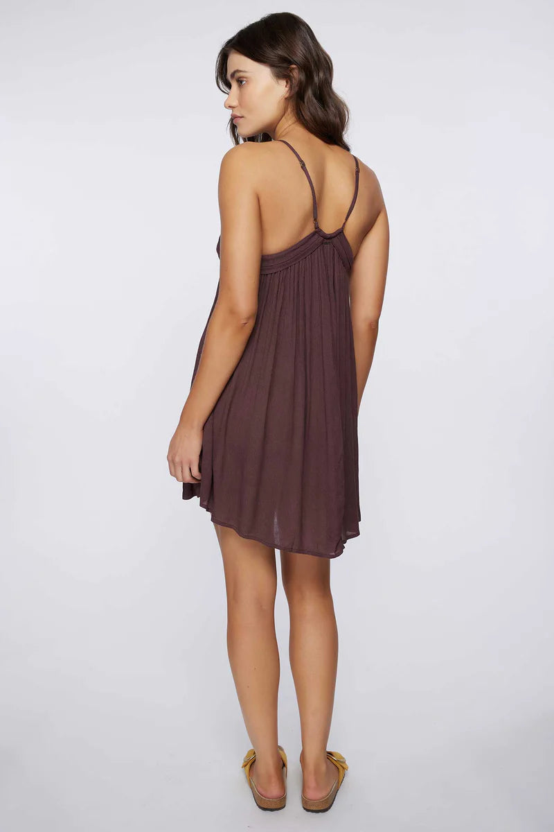 Oneill Saltwater Solids Tank Dress - Chocolate Dress