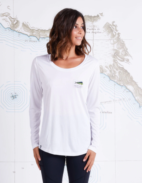 Salty Crew El Dorado Scoop Neck Womens Sun Shirt - White Rashguard Sun Protection