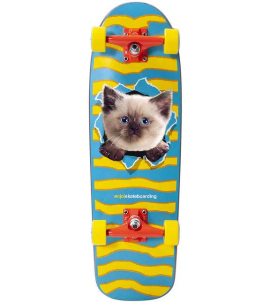 Enjoy Kitten Ripper Youth Complete Soft Top Skateboard 8.25 Complete Skateboard