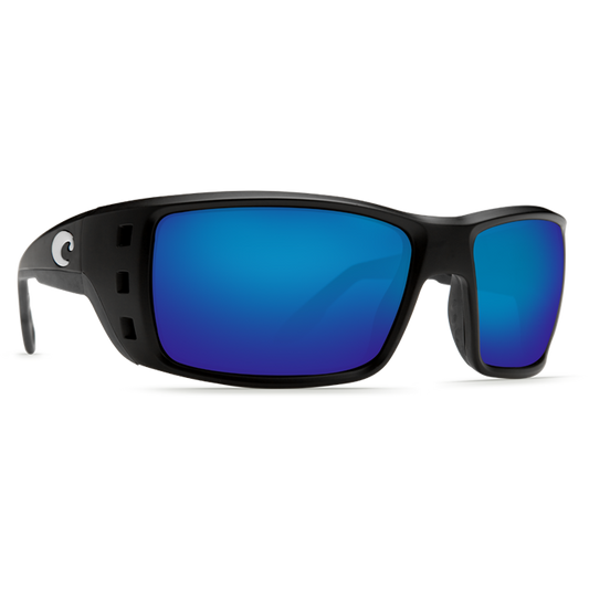 COSTA PERMIT BLACK BLUE MIRROR 580G POLARIZED GLASS SUNGLASSES Sunglasses