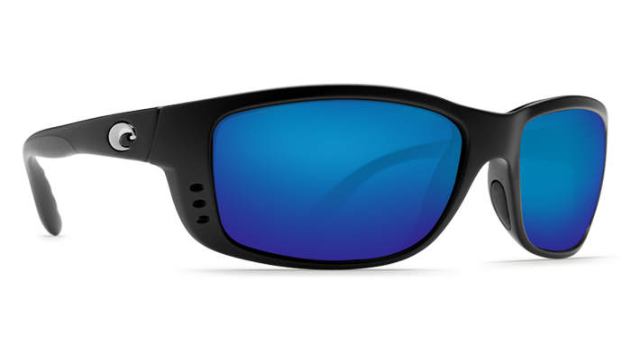 COSTA ZANE BLACK BLUE MIRROR 580G GLASS POLARIZED SUNGLASSES ZN11OBMGLP Sunglasses