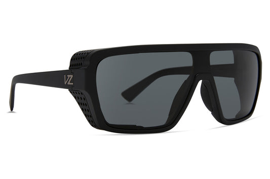 Vonzipper Defender Polarized Sunglasses - Black Satin Vintage Grey Sunglasses