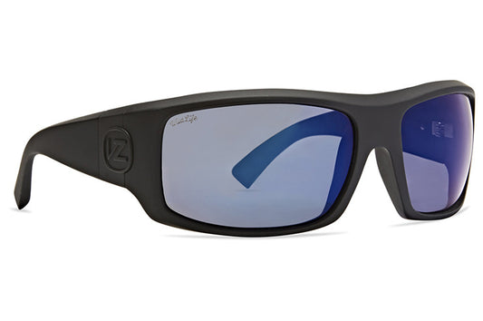 Vonzipper Clutch WilfLife Polarized Sunglasses -Black Satin Blue Chrome Sunglasses
