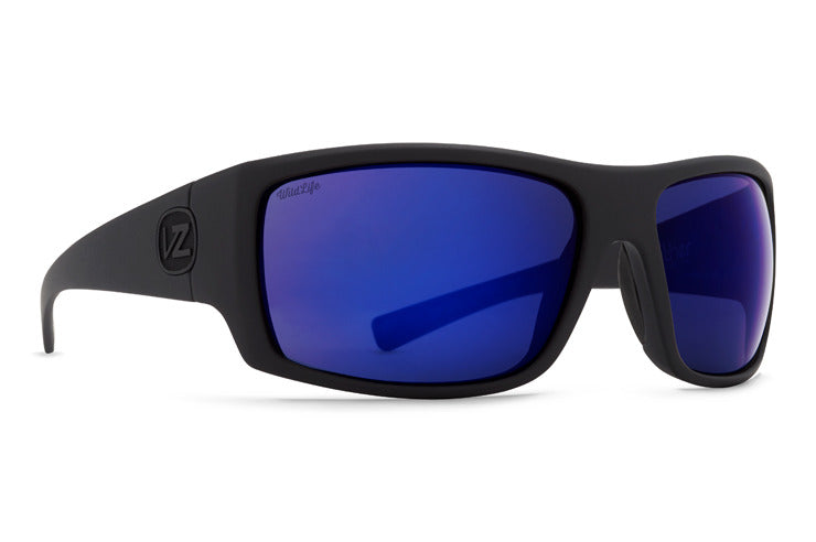 Vonzipper Suplex Polarized Sunglasses Sunglasses Black Satin Wild Life Blue Flash