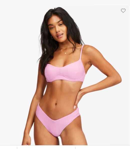 Billabong Sol Searcher Fiji Bikini Bottom - Paradise Pink womens swimwear