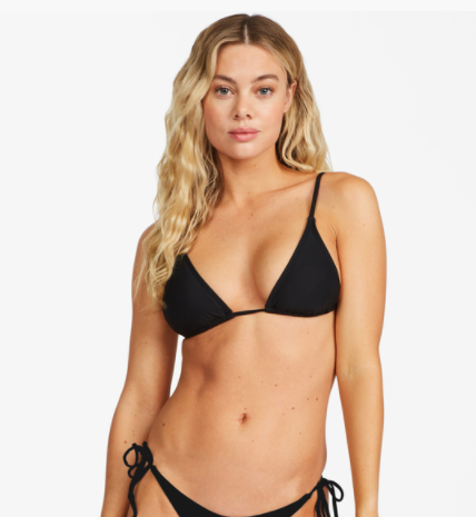 Billabong Sol Searcher Tall Tri Bikini Top - Black womens swimwear