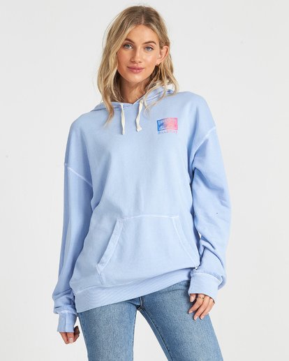 Billabong Stay Cool Heritage Fleece Jacket - Feeling Blue womens hoodie