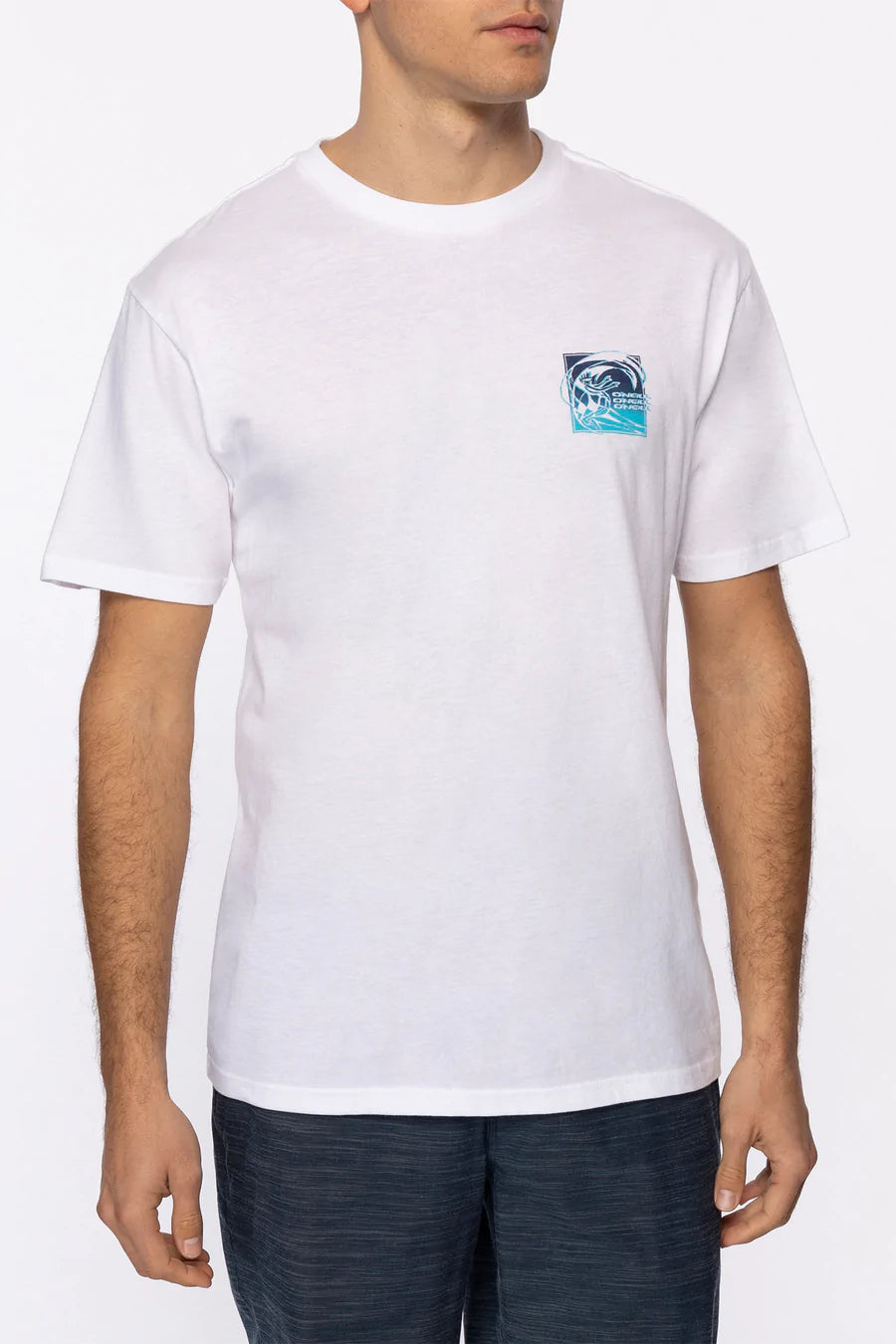 Oneill Stenciled Tee - White Mens T Shirt