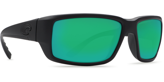 Costa Del Mar Fantail Blackout Green Mirror 580P Lense Polarised Sunglasses Sunglasses