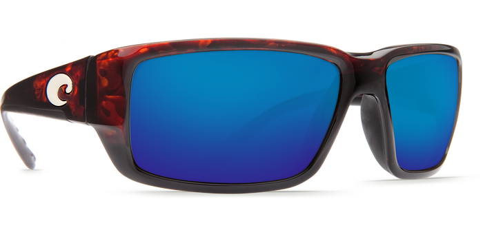 Costa Del Mar Fantail Tortoise Blue Mirror 580P Lense Polarized Sunglasses Sunglasses