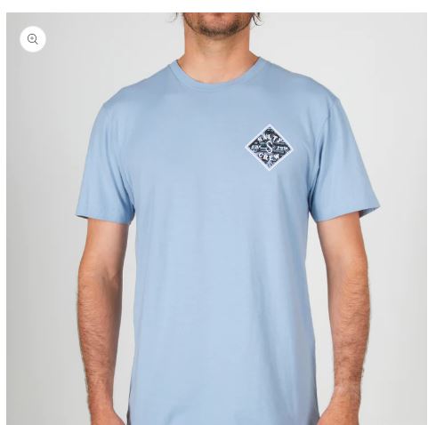 Salty Crew Tippet Line Up SS T Shirt - Light Blue Mens T Shirt