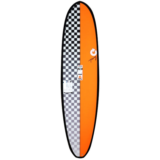 Torq 7'8" MOD V+ Funboard - Orange Checkers Surfboard
