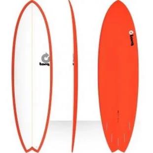 Torq 6'10" Fish Surfboard - White Red Surfboard
