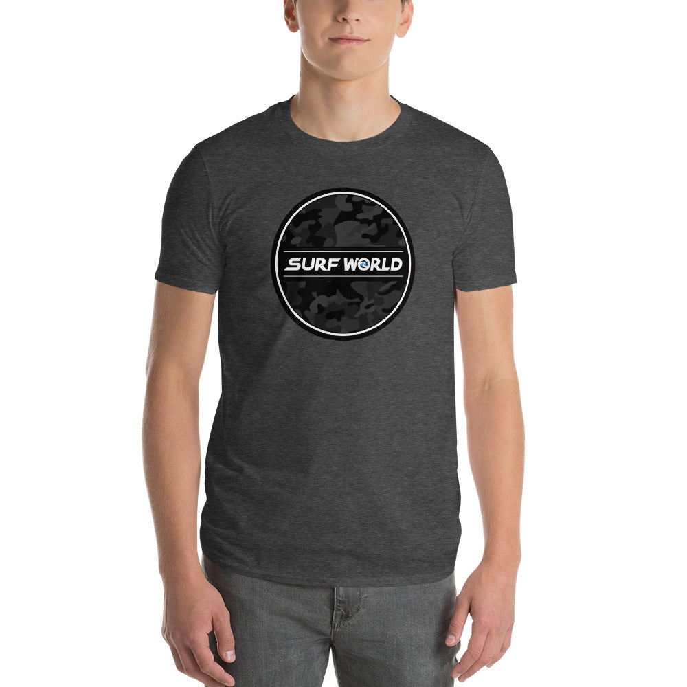 Surf World Dark Camo Circle Short-Sleeve T-Shirt - Dark Grey Heather Default Title