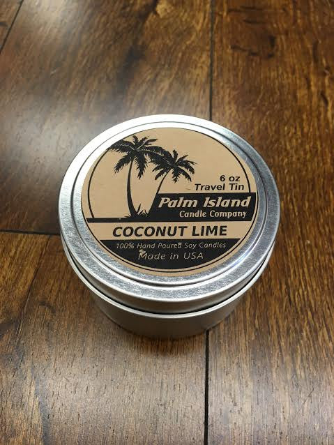 Palm Island Co. 4oz Tin Candle - Coconut Lime