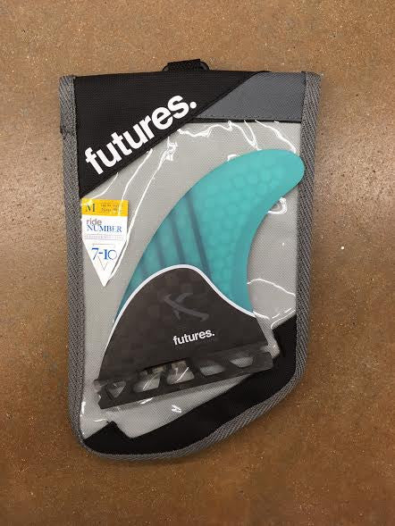 Futures Lost Medium Generation Series Thruster Teal Swirl Fins Fins