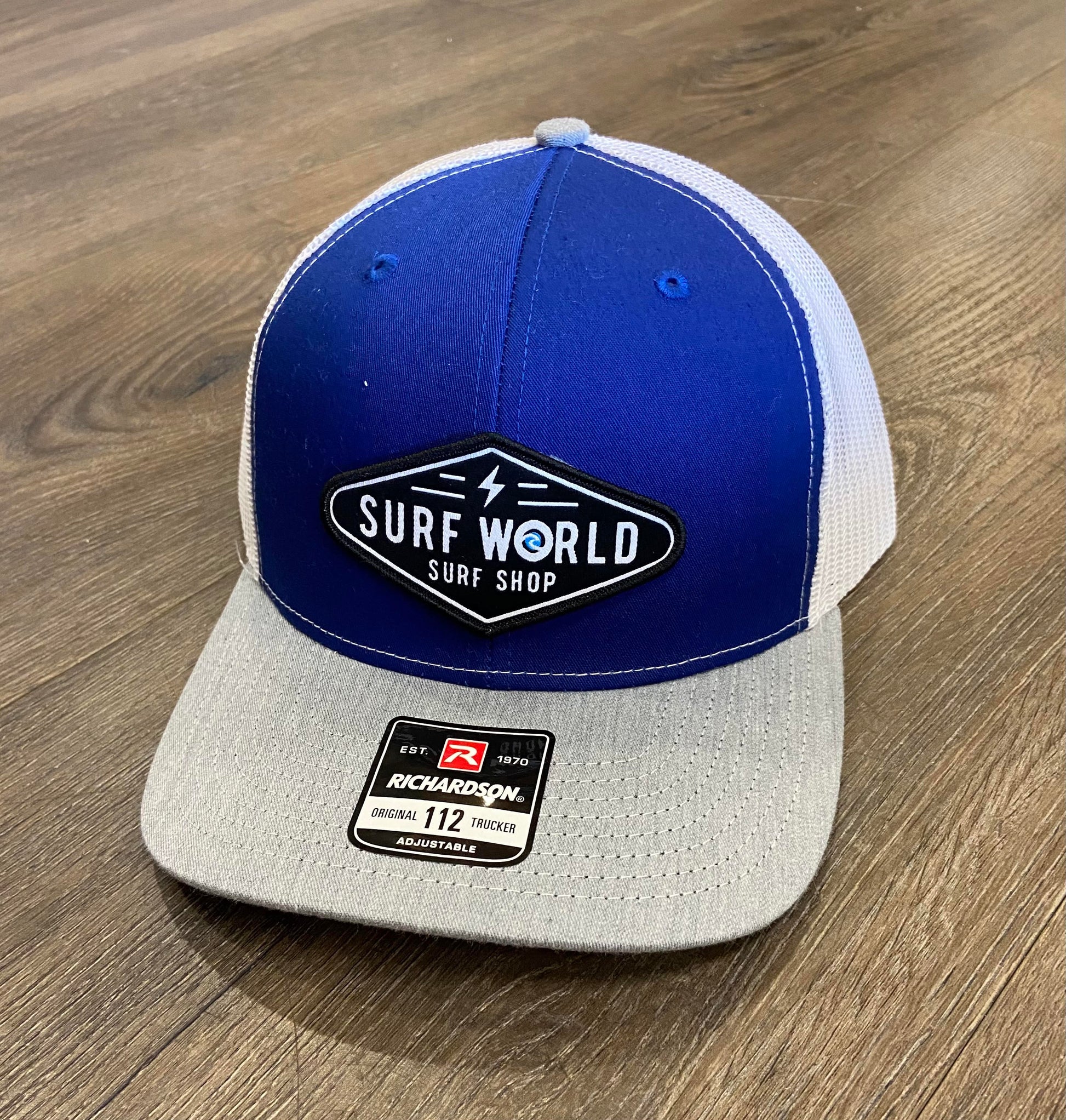 Surf World Retro Trucker Hat - Boltz- Multiple colors Mens Hat Dark Royal / Heather Grey