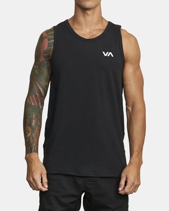 RVCA Sport Vent Tank Top - Black Mens Tank