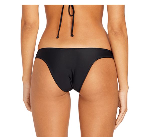 Volcom Simply Solid V Bikini Bottom - Black womens swimwear