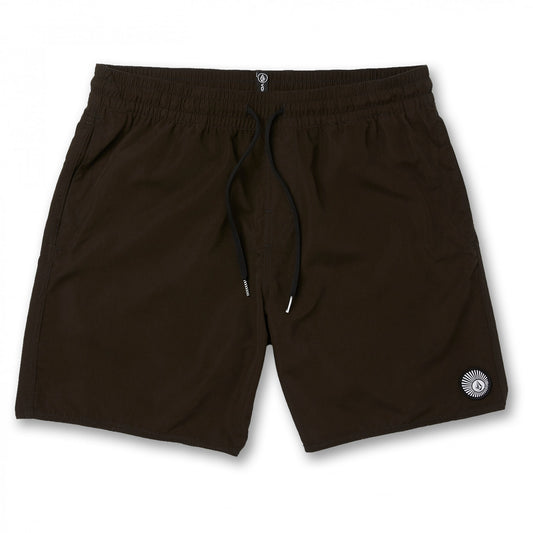 Volcom Lido Solid Mens Trunk 16" - Black Mens Boardshorts