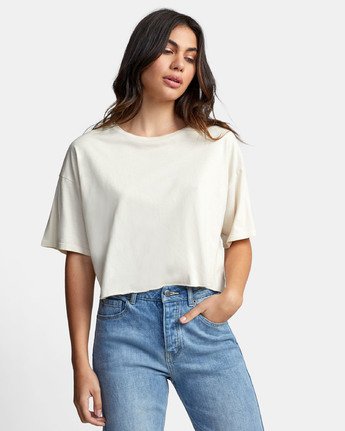 RVCA Pepper Crop Top - Oatmeal Womens Top