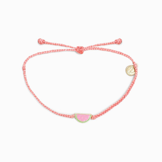 Pura Vida Enamel Watermelon Gold Charm - Light Pink Jewelry