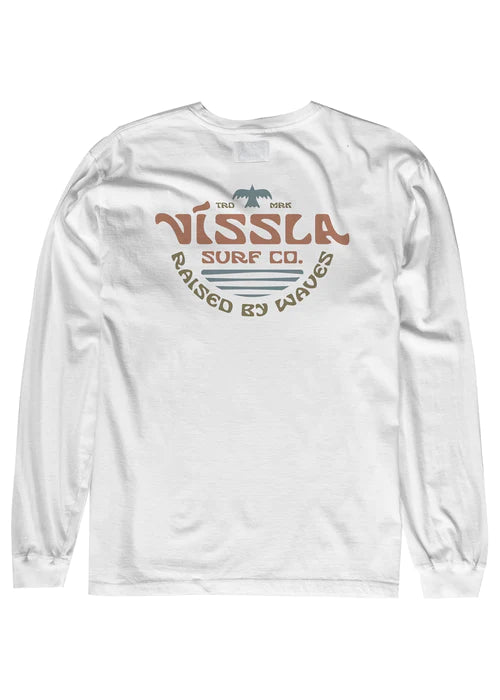 Vissla West Winds LS Mens Pocket T Shirt - White Mens T Shirt