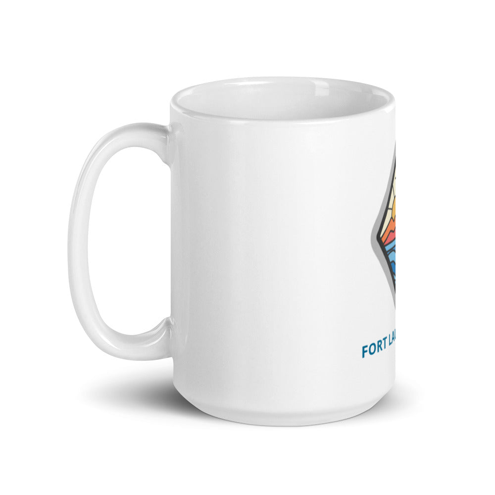 Surf World White glossy mug - White Drinkware