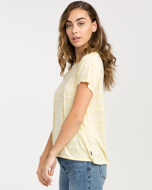 RVCA Suspension Printed Top - LYL Light Yellow Womens Top