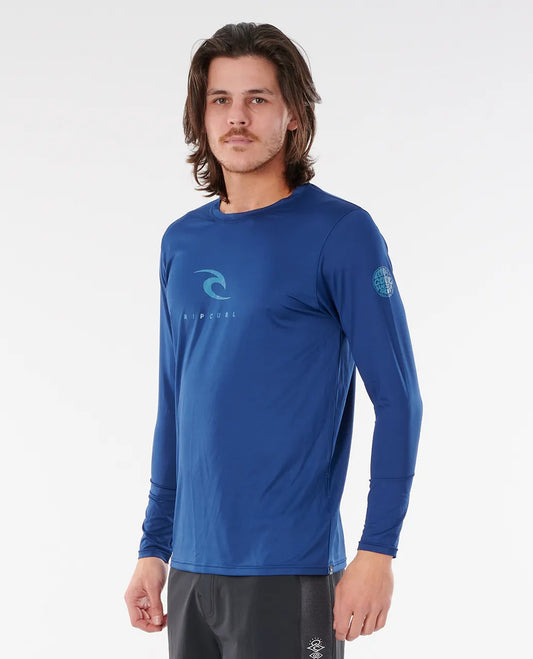 Rip Curl Icons LS UV Rash Shirt - Navy Rashguard Sun Protection