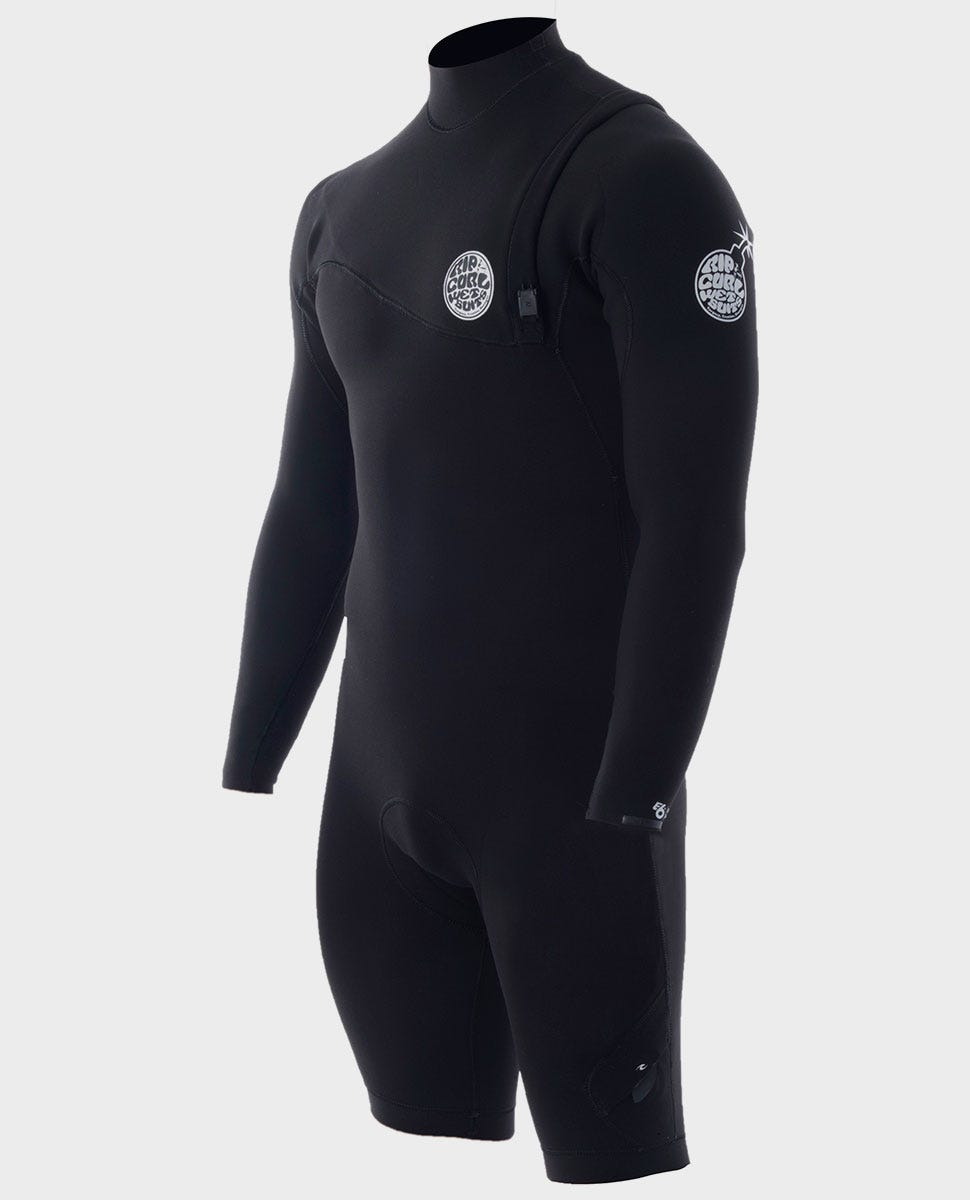 Rip Curl E Bomb Zip Free LS Mens Springsuit Wetsuit - Black Wetsuit