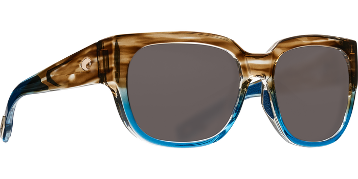 Costa Waterwoman Shiny Wahoo Tort / Blue Grey Glass Lens Sunglasses