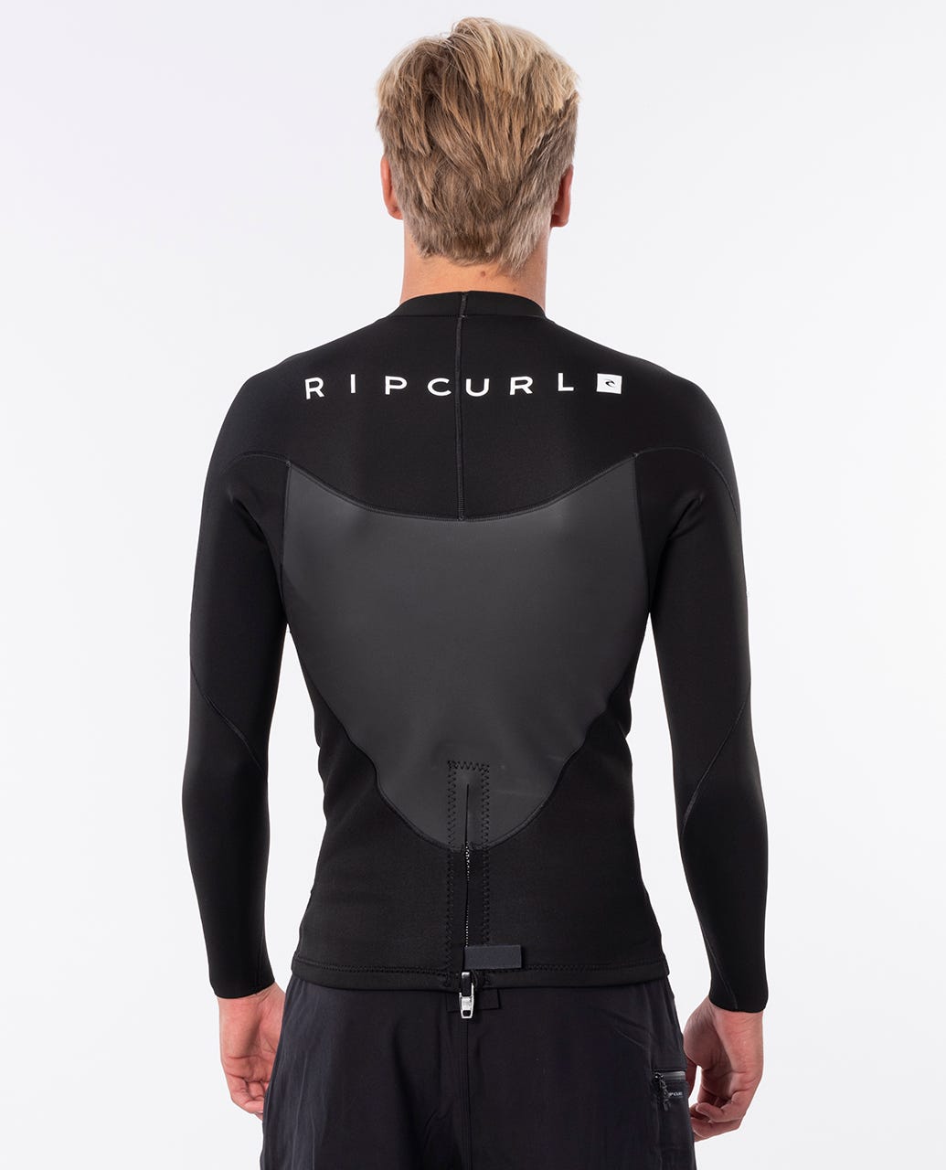 Rip Curl Omega 1.5mm Mens LS Wetsuit Jacket - Black / Blue / Maroon Wetsuit Top
