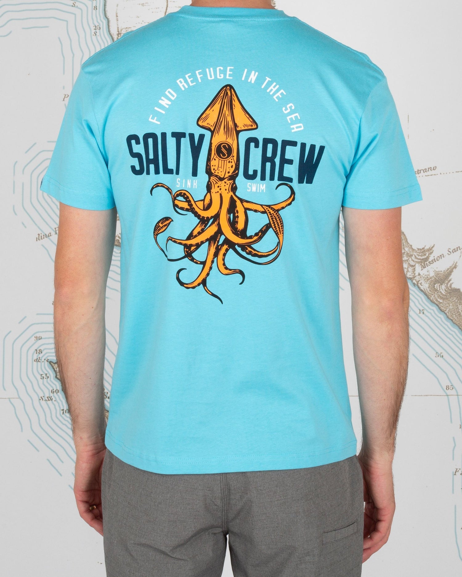 Salty Crew Colossal Pacific Blue Premium S/S Tee Mens T Shirt