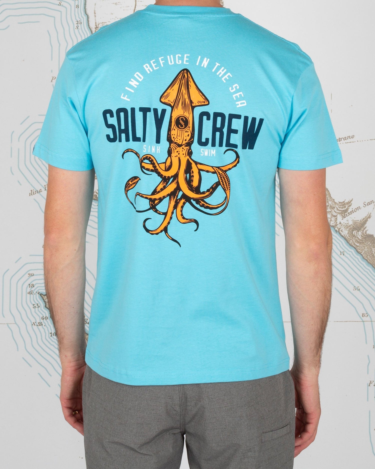 Salty Crew Colossal Pacific Blue Premium S/S Tee Mens T Shirt