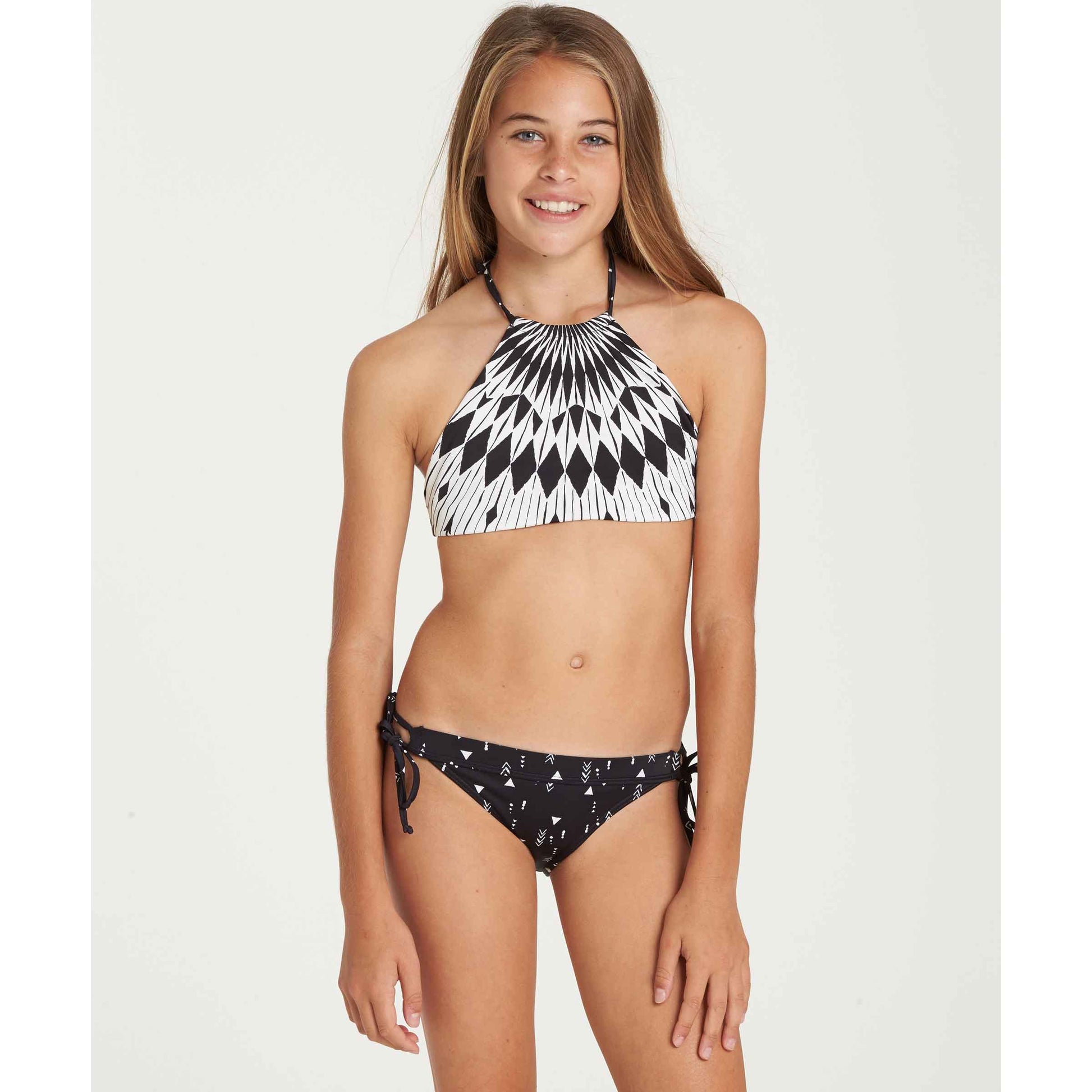 Billabong Sundial Reversible Hi Neck Swim Set Multicolor youth swimwear