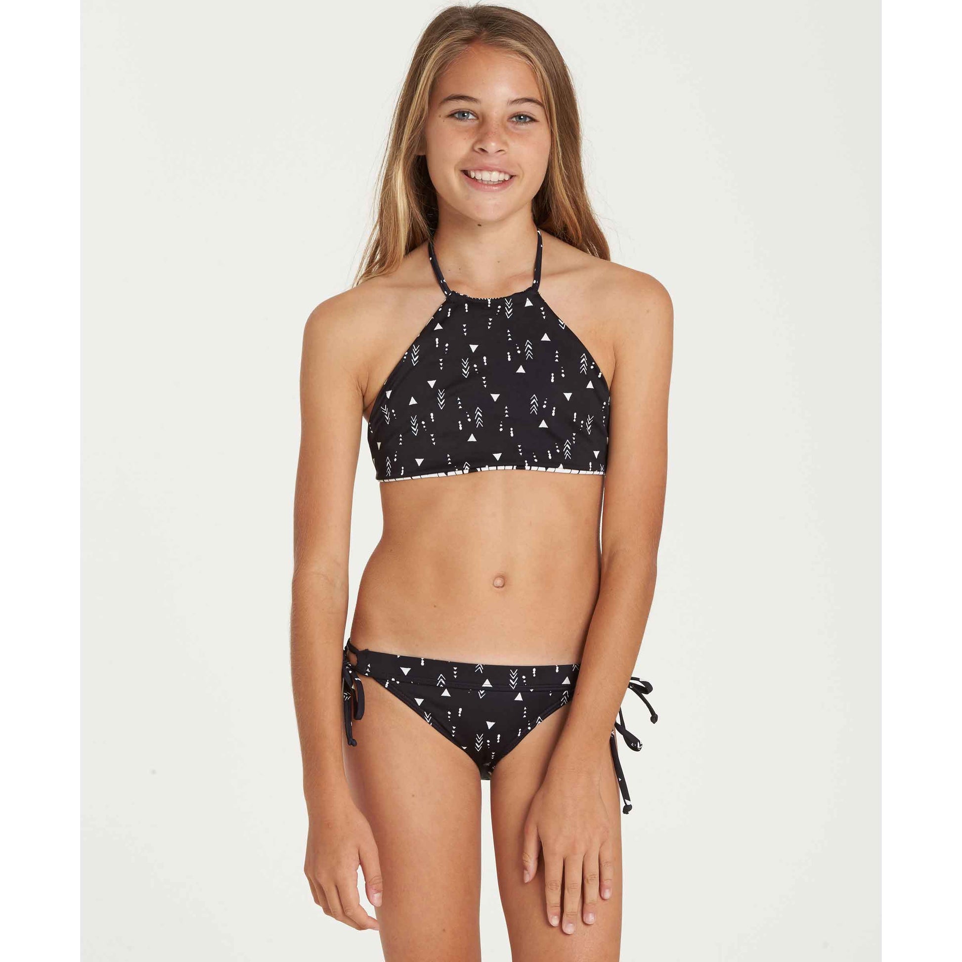 Billabong Sundial Reversible Hi Neck Swim Set Multicolor youth swimwear